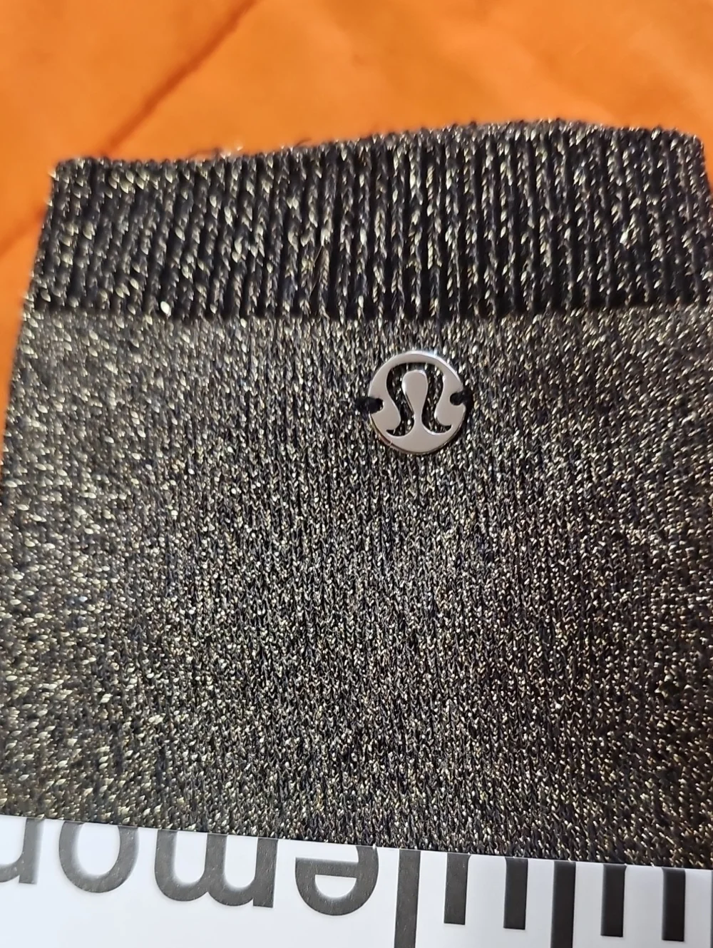 lululemon athletica Silver Glitter Quarter-Length Socks